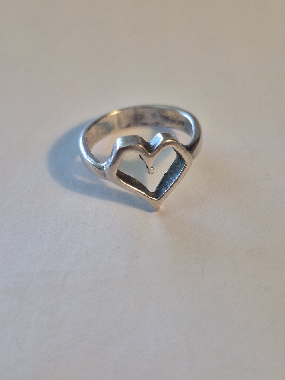 Sterling Silver Open Heart Ring